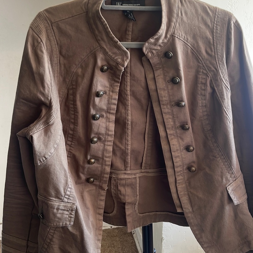 Military style INC Olive green jacket!